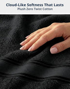 LANE LINEN 100% Cotton Bath Towels 4 Pack - Image 4