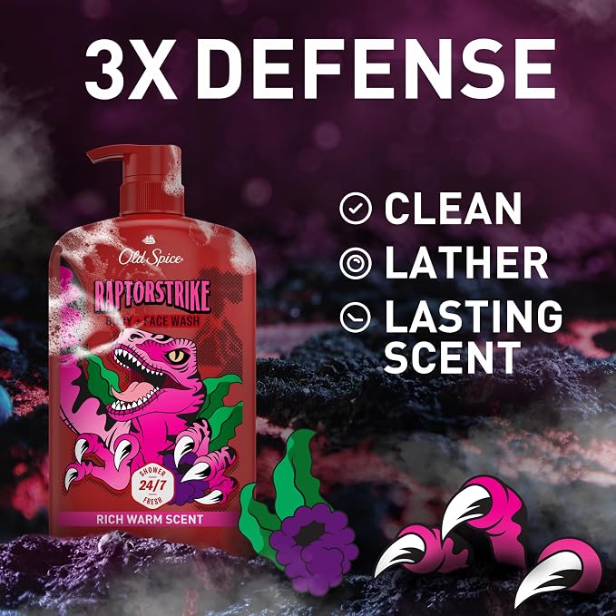 Old Spice Cleansing Body Wash for Men, 3X Defense, 24/7 Shower Fresh - Image 2