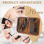 MINKINH Manicure Set Professional Nail Clipper Kit-26 Pieces Stainless Steel - Image 8