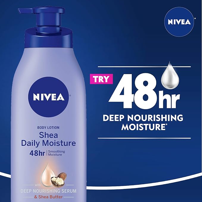 NIVEA Shea Daily Moisture Body Lotion 6.8 fl. oz. Bottle - Image 4