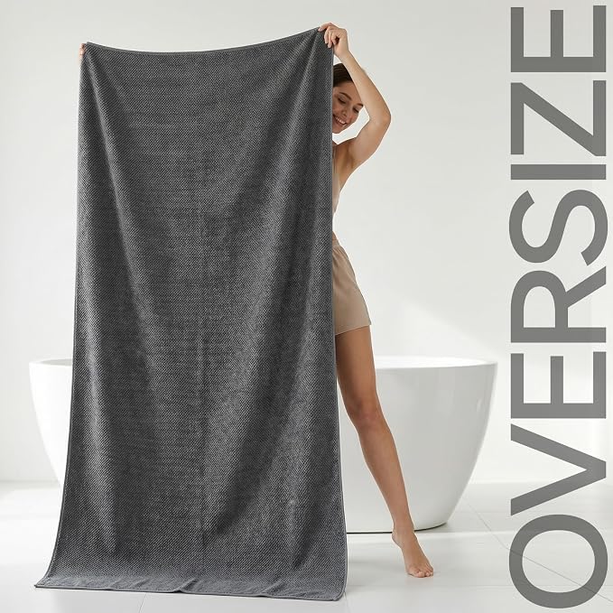 REDKISS Pack of 2 Jumbo Bath Sheets, 40 x 80 Inches Microfiber Bath Towels - Image 2