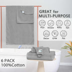 VOOVA & MOVAS Grey Bathroom Towel Sets - Image 3