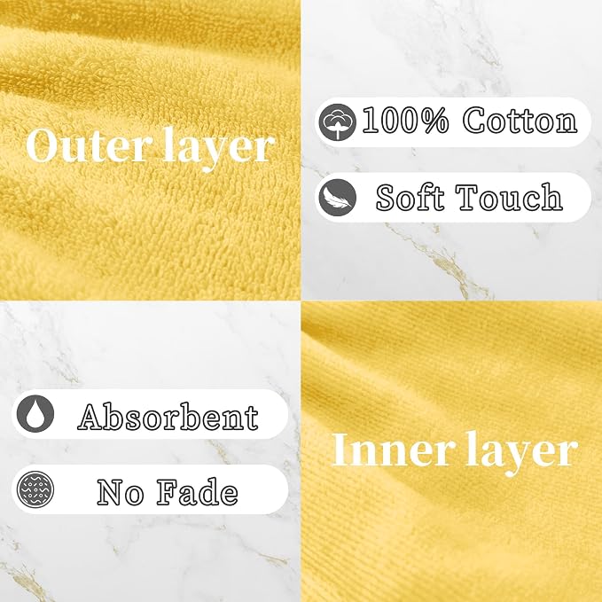 VOOVA & MOVAS Washcloths for Body, 8.3"x6.3" - Image 3