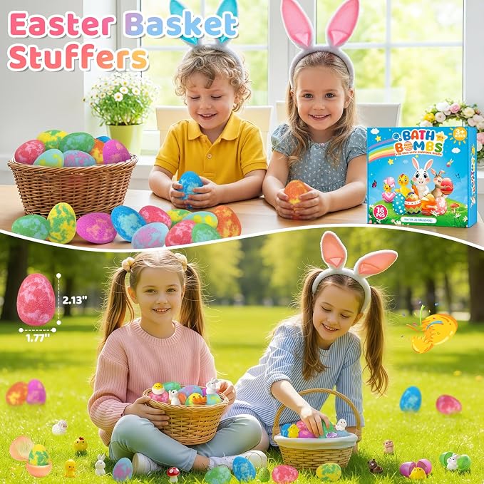 Bath Bombs for Kids with Surprise Inside, 16 Pack Easter Kid Bath Bombs Gift Set - Image 7
