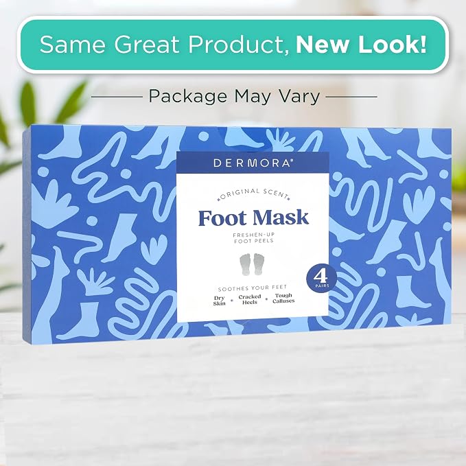 DERMORA Foot Peel Mask | Skin Exfoliating Foot Masks - Image 2
