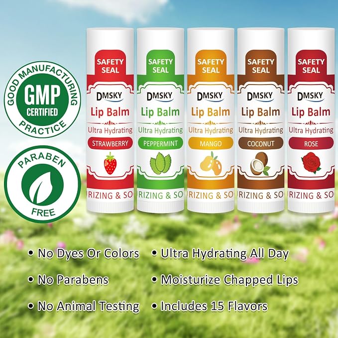 DMSKY 240 Pack Lip Balm, Natural Lip Balm Bulk - Image 5