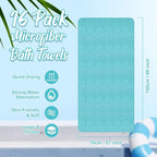 SmoothNovelty 16 Pack Microfiber Bath Towels Bulk 27'' x 60'' Oversized Size - Image 2