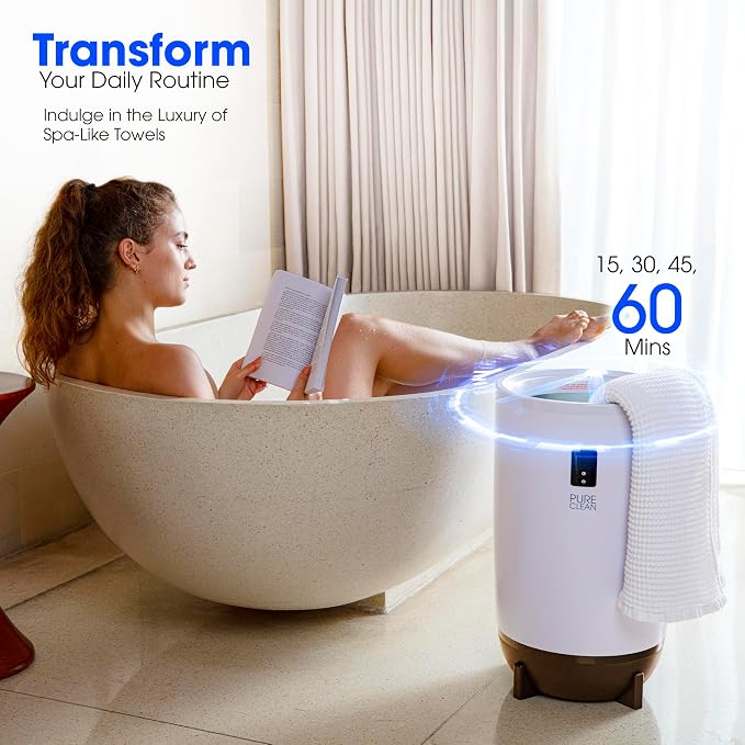 PureClean Towel Warmer Bucket, Portable Blanket Heater - Image 3