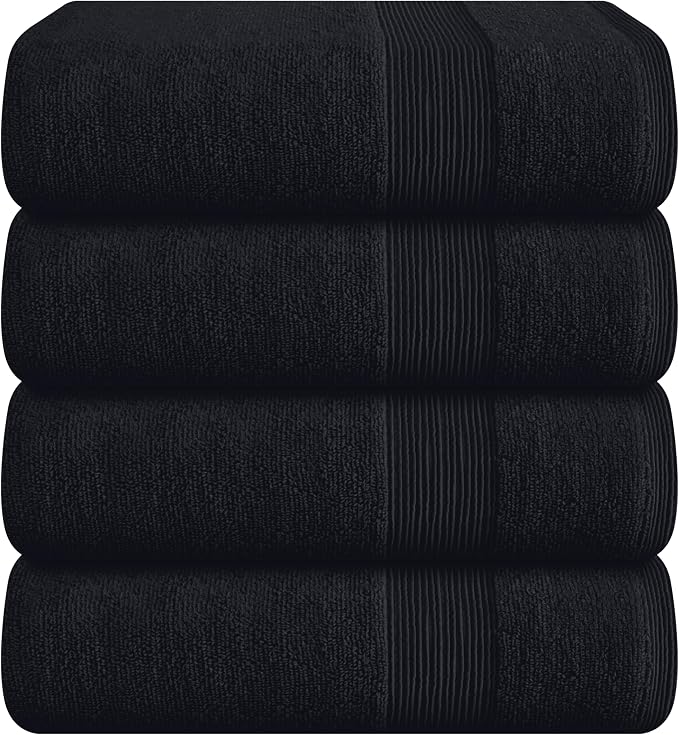 Belizzi Home 4 Pack Bath Towel Set 27x54, 100% Ring Spun Cotton, Ultra Soft by Unknown