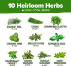 HOME GROWN 10 Herb Seeds for Planting 3, 000+ Non-GMO Heirloom Seeds | Extra - Image 3
