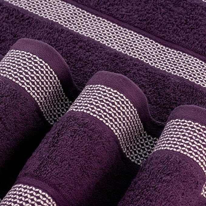 CASA COPENHAGEN Solitaire 6Pcs 100% Egyptian Cotton Large Designer Towels Gift - Image 4