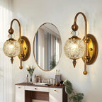 Piepooye Vintage Gold Wall Sconce Set of Two Mid Century Brushed Brass - Image 6