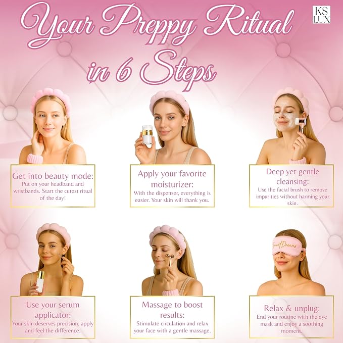 Preppy skincare set women, cute skin care kit - Image 4