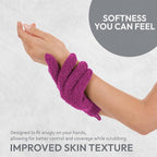 4 Pairs Exfoliating Gloves, 100% Nylon, Dual Texture Body Scrub - Image 2