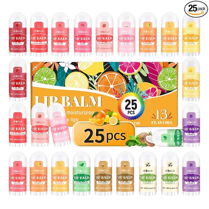 Mini Lip Balm 25 Pack, Natural Lip Balms by Unknown