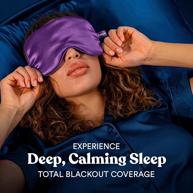 ASUTRA Silk Eye Pillow for Sleep, Weighted Eye Mask, Meditation & Light - Image 4
