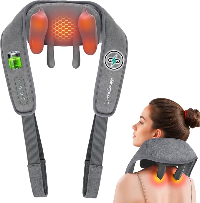 Cordless Neck Massager with Heat by Therazzagge