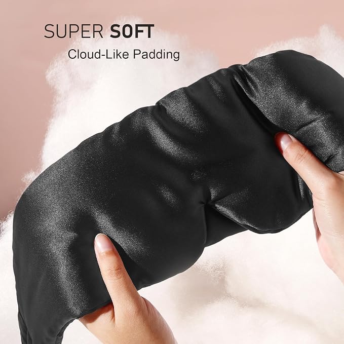 LitBear Silk Sleep Mask for Side Sleeper, Eye Mask Sleeping for Women Men 100% - Image 2