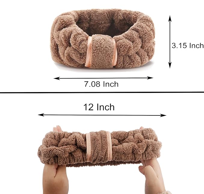 4 Pack Microfiber Towel Headbands - Image 2