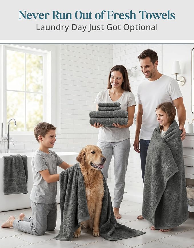 CASA PLATINO Premium Cotton Turkish Towel Set - Image 4