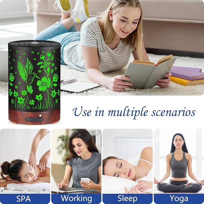 Essential Oil Diffuser- Aromatherapy Diffuser with7 Colors Light and Auto-Off - Image 6
