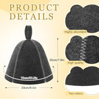 JaGely Sauna Hat for Men Women Sauna Hat Vaporarium Cap Russian Banya Cap for - Image 2