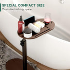 Yumkfoi Bamboo Bathtub Tray Table - Image 3