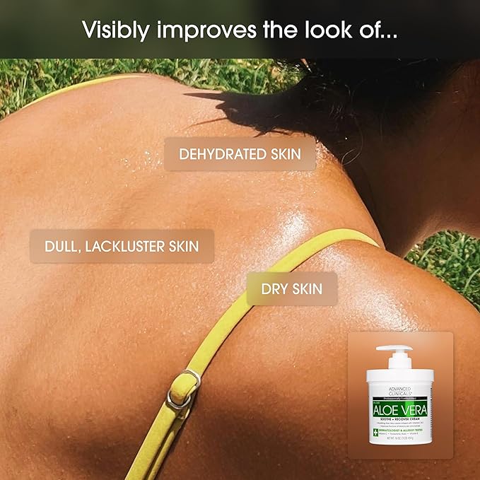 Advanced Clinicals Aloe Vera Lotion Skin Care Relief Cream | Vitamin E Infused - Image 6
