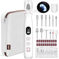 Electric Nail Drill, Cordless 2000 mAh Rechargeable Portable Nail File 12 in 1 by VFD