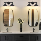 Bathroom Light Fixtures 2-Light Matte Black Farmhouse Vanity Lights - Image 6