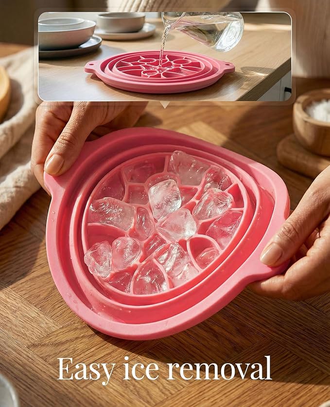 Face Ice Bath Bowl with Built-in Ice Tray, Collapsible Silicone Face Bowl - Image 5