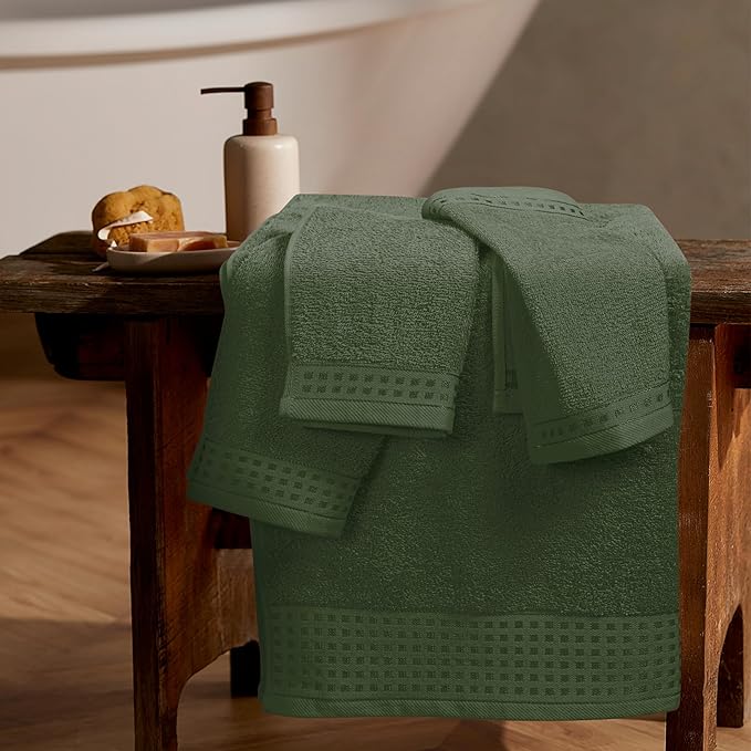 GLAMBURG Ultra Soft 3 Pack Cotton Towel Set, Contains a Bath Towel 28x55 inch - Image 3