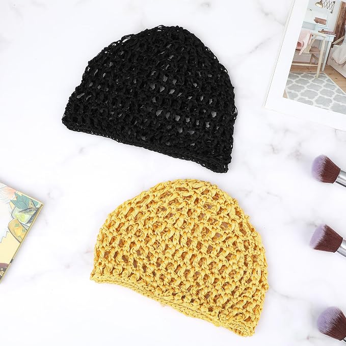 WLLHYF Wig Cap Thick Long Hair Caps Adjustable Net Mesh Braided Weaving Making - Image 4
