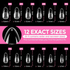 UNA GELLA Almond Nail Tips 216pcs Medium Almond Press on Nails Pre-shape Gel - Image 8