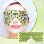 Jade Eye Mask and Jade Roller Set, Jade Stone Face Mask and Facial Rollers - Image 4