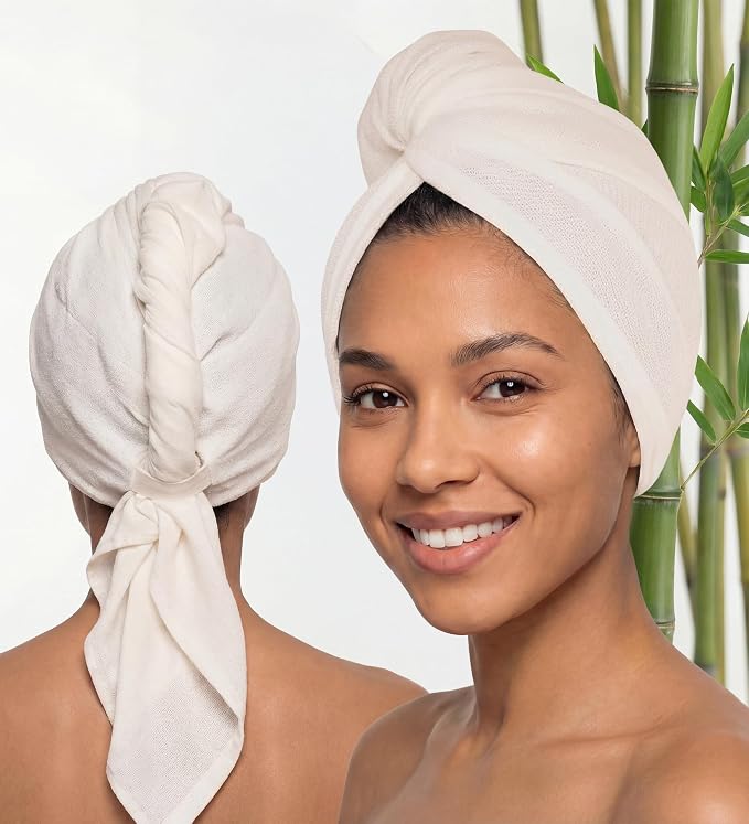 Hair Towel Wrap for Women, Bamboo Made for Advanced Absorption & Fast Drying by Unknown