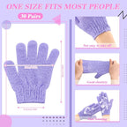 Ramede 30 Pair Exfoliating Glove Double Sided Exfoliating Bath Gloves Pack - Image 2