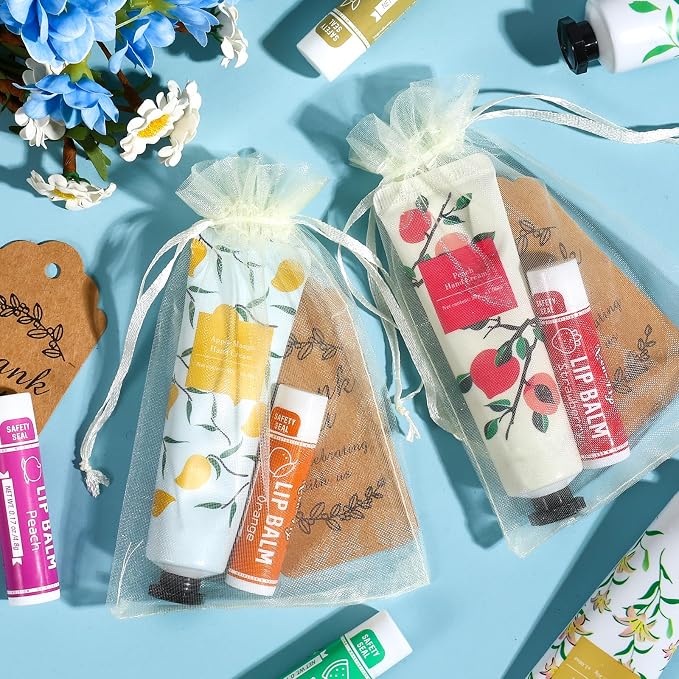 AZEN 60 Sets Bulk Gifts, Hand Cream and Lip Balm Bulk Set - Image 3