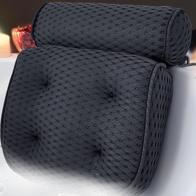 AEROiVi Luxury Bath Pillows for Tub，Bath Pillow Bathtub Pillows for Head and by AEROiVi
