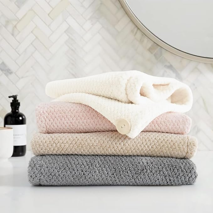ROLSHOL Extra Large 4 Pack Microfiber Hair Towel Wrap - Image 7