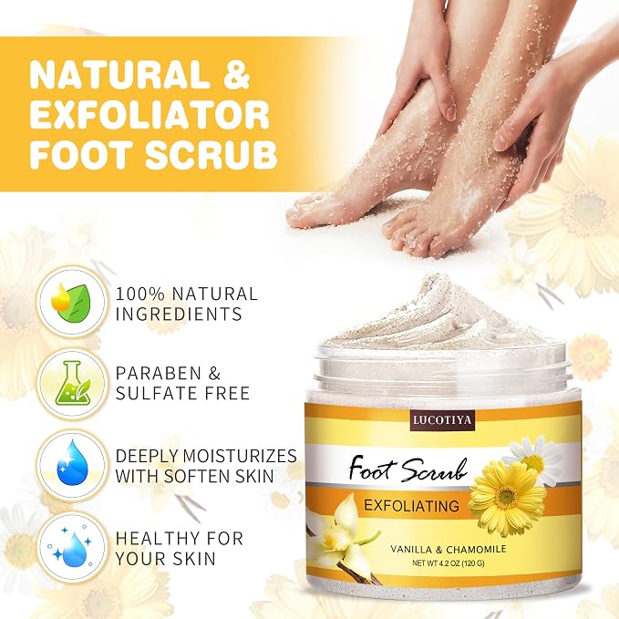 LUCOTIYA Foot Soak Set Pedicure Kit, Vanilla chamomile Foot Soak Salts - Image 3