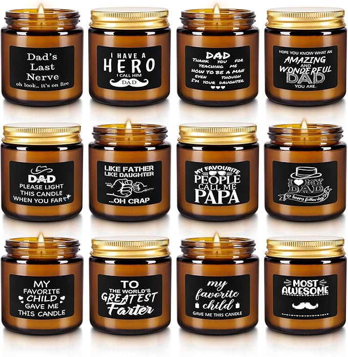 12-Pack Amber Jar Scented Candles, Natural Soy Wax and Premium Essential Oils. - Image 3