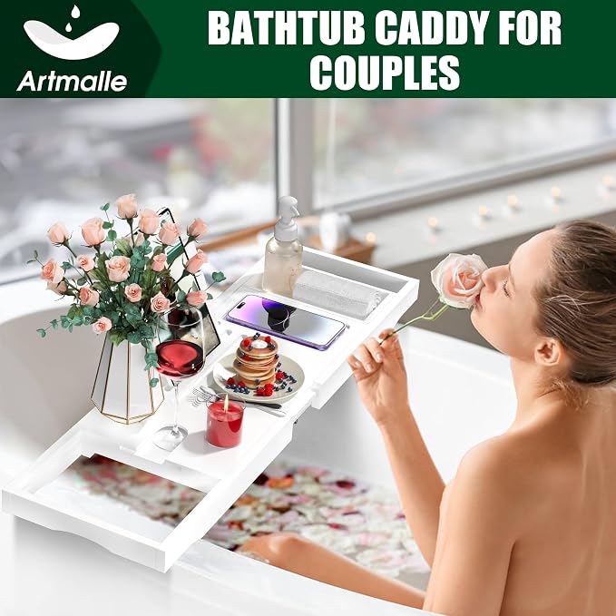 Artmalle Foldable Bathtub Caddy Tray - Image 2