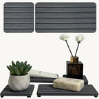 Set of 4 Bathroom Vanity Tray, Quick-Dry Diatomite Kitchen Tray by YEECOPON