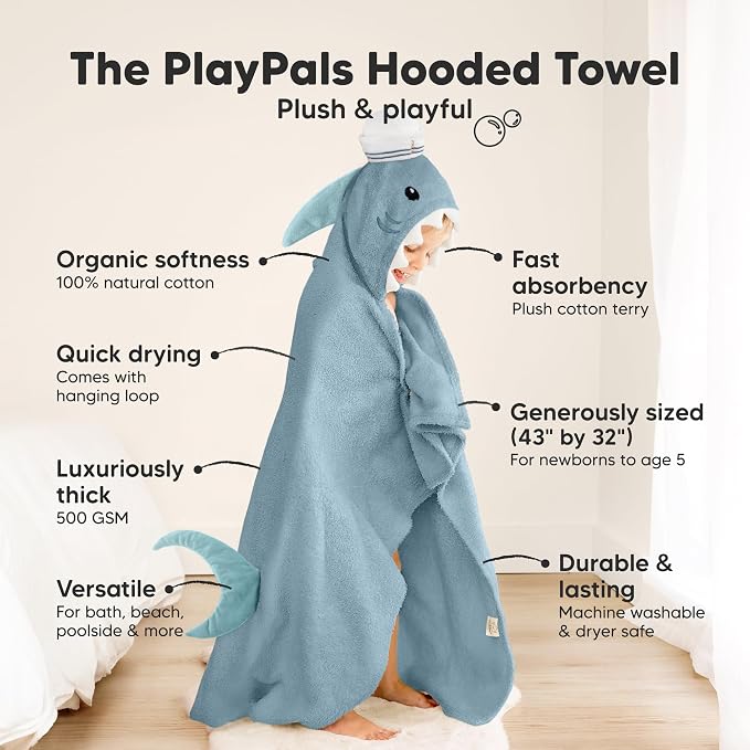 KeaBabies Organic Baby Towel - Image 3