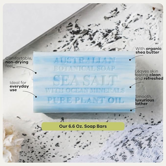 Australian Botanical Soap Variety Pack Includes 4 Valencia Orange and 4 Sea - Image 6