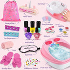 Kids Foot Spa & Nail Kit Set, Kids Spa Day Kit - Image 3