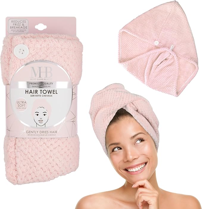 EXPRESSIONS Microfiber Hair Towel in Pink by Expressions