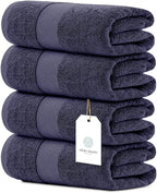 White Classic Luxury Bath Towels Set of 4 Large by WhiteClassic