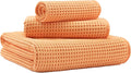 MICROFI Microfiber Waffle Bath Towels, 3 Pieces, Fast Drying, Lint Free by Unknown